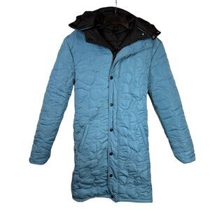 The Hideout Clothing Black/Light Blue Reversible Puffer Jacket Size Small